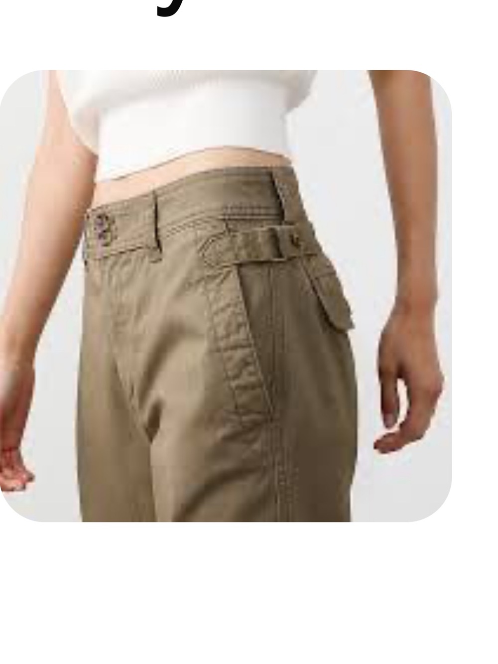 Banana Republic Factory Barrel High-Rise Trousers in army greens
